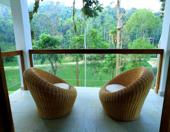 View from Jacuzzi Villa in Amaana plantation resort Thekkady