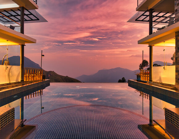 temperature controlled Infinity pool at Chandys drizzle drops Munnar