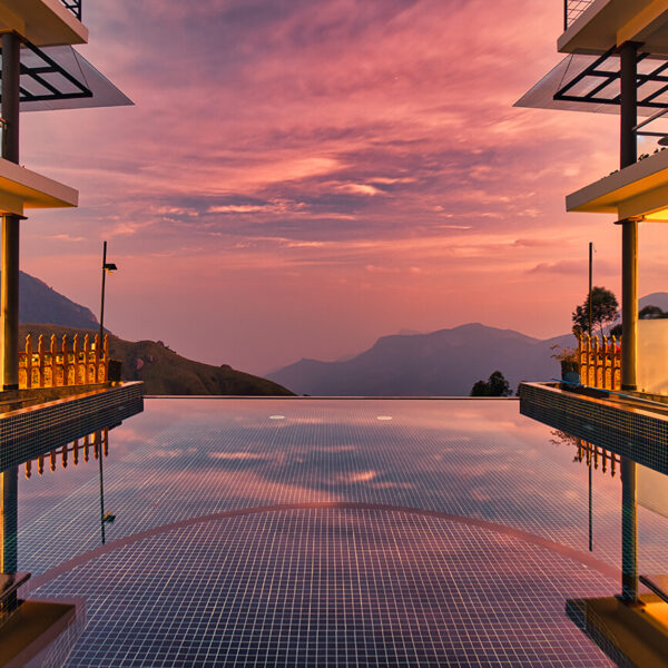 temperature controlled Infinity pool at Chandys drizzle drops Munnar