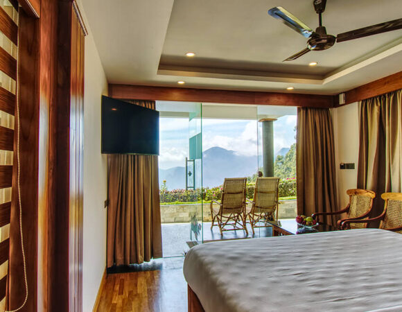 Deluxe room in Chandys drizzle drops with mountain views