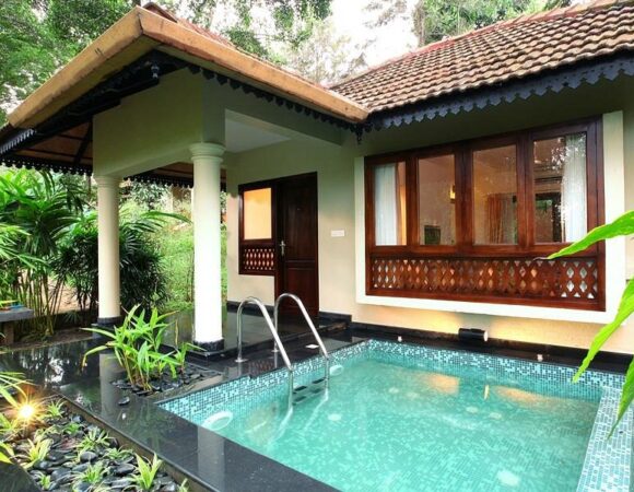 honeymoon villa with plunge pool in Greenwoods resort Thekkady