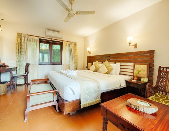 honeymoon villa with plunge pool in Greenwoods resort Kerala