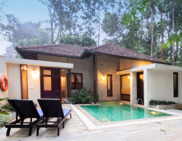 Premium pool suite in Greenwoods resort Thekkady