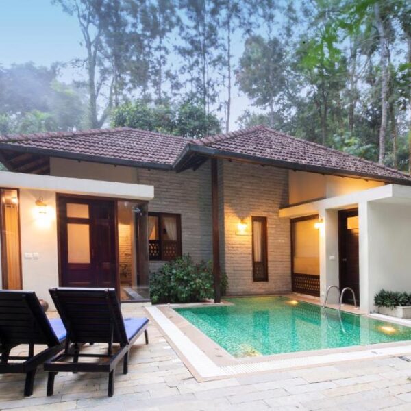 Premium pool suite in Greenwoods resort Thekkady