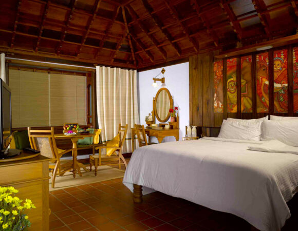 Luxury Pavilion room in Kumarakom Lake Resort Kerala