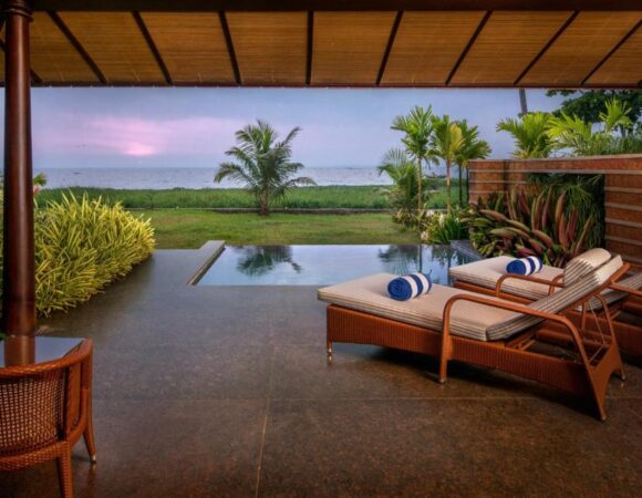 premium waterfront villa with private pool in Niraamaya Kumarakom for honeymoon