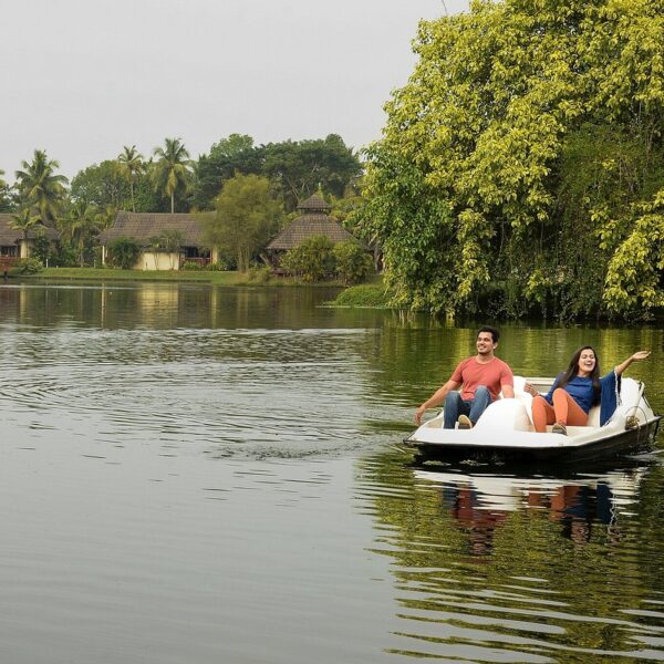 Pedal boating in Zuri Kumarakom during package