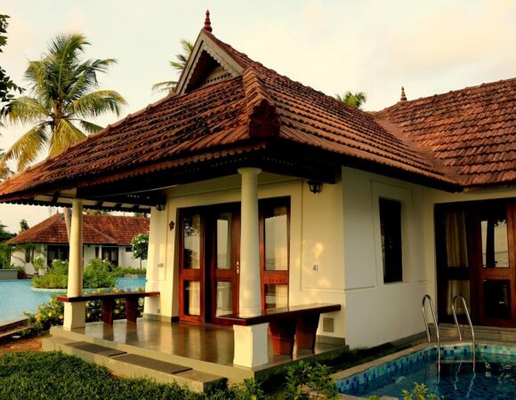 Lakefront villa with plunge pool in Rhythm resort Kumarakom Kerala