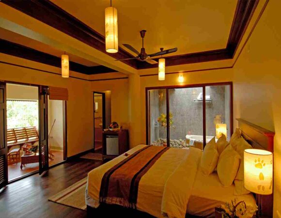 Honeymoon Suite with Jacuzzi at Elephant Court Thekkady