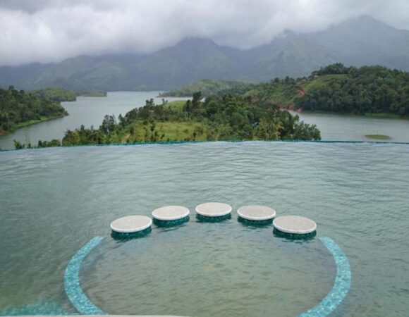 Infinity pool in Arayal resort wayanad