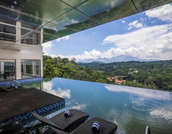 infinity pool at Great trails wayanad