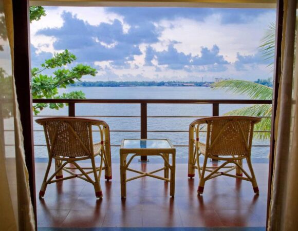 Lake view suite in Lake palace Alleppey