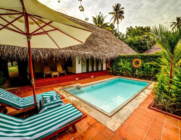 garden villa with pool in Marari beach resort cgh earth