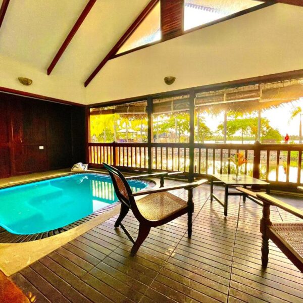 water villa with Jacuzzi in Plumeria lake resort alleppey