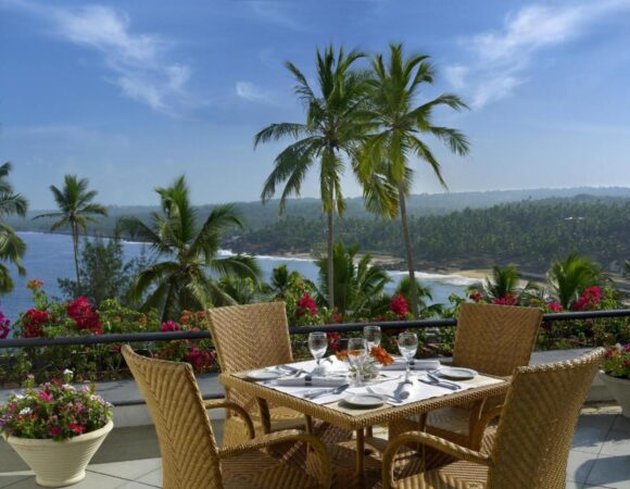 Meal with a view in Leela Kovalam