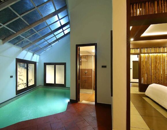 pool villa in Vythiri Village resort