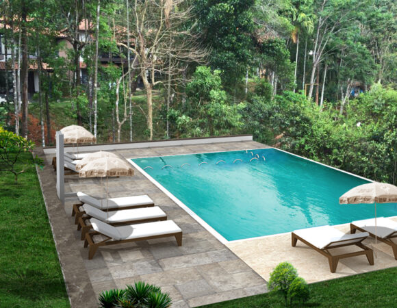 pool at the Serenity resort Wayanad