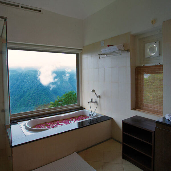 Jacuzzi in Lilikoi cottage at After the rains resort wayanad