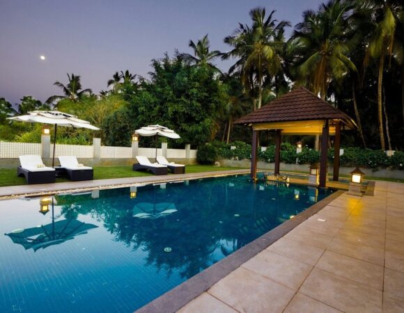 private pool of Lalit legacy suite in Lalit resort Bekal