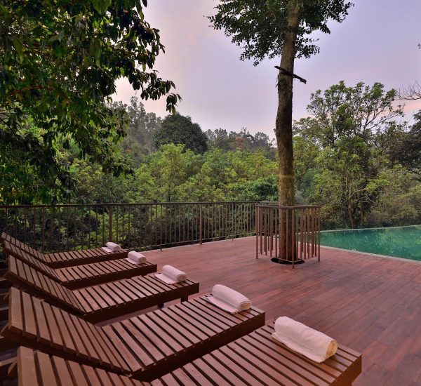 Infinity pool in Abad Brookside Wayanad- premium resort