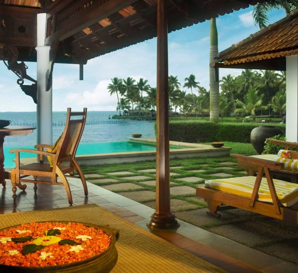 Private pool in presidential suite at Kumarakom Lake Resort