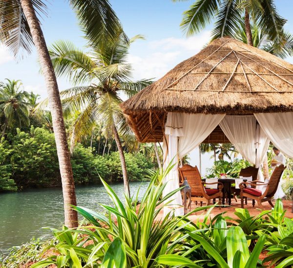 Gazebo dining in Taj Bekal -honeymoon resort